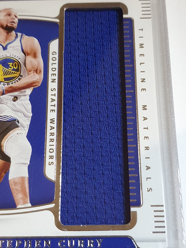 2021 National Treasures Stephen Curry #PATCH /99 Blue Jumbo Game Worn Jersey