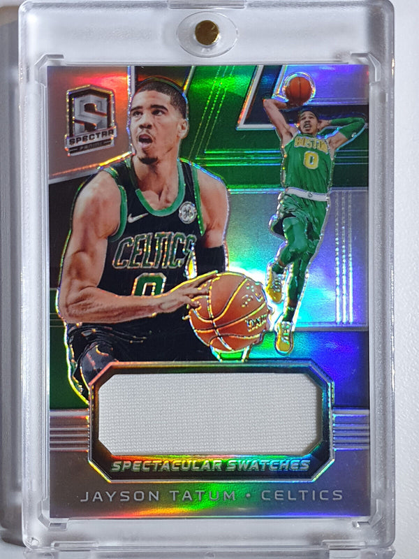 2018 Panini Spectra Jayson Tatum #PATCH Silver /99 Game Worn Jersey - Rare