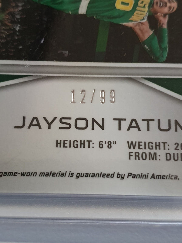 2018 Panini Spectra Jayson Tatum #PATCH Silver /99 Game Worn Jersey - Rare