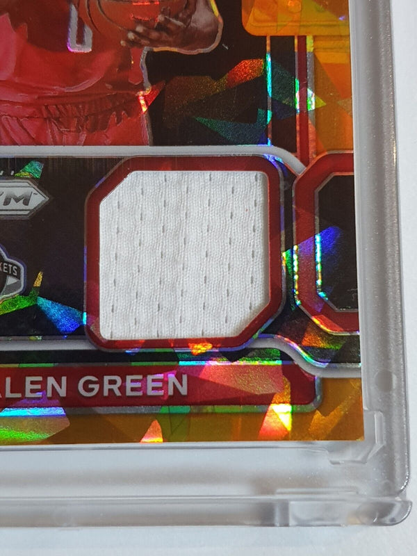 2021 Prizm Jalen Green Rookie #PATCH ORANGE CRACKED ICE Sensational Swatches