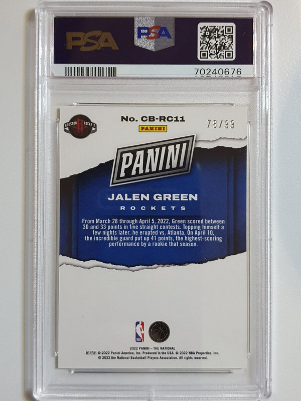 2022 The National Jalen Green Rookie#RC11 CASE BREAKER /99 - PSA 9 (POP 2)