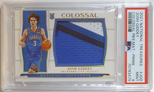 2021 National Treasures Josh Giddey Rookie PRIME #PATCH /25 - PSA 9 (POP 1)