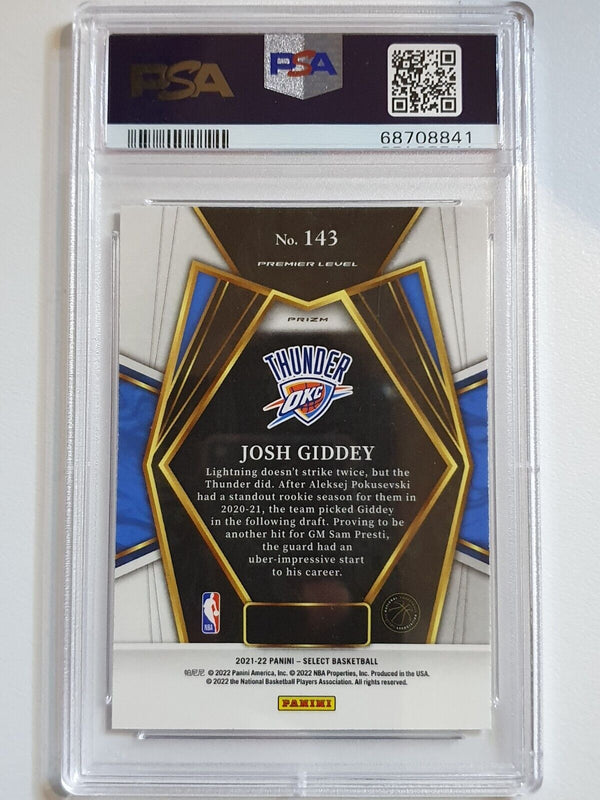 2021 Select Josh Giddey Rookie #143 SILVER Prizm RC - PSA 9 (POP 6)