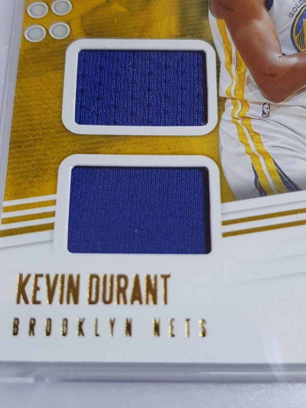 2019 Absolute Kevin Durant #PATCH Dual Game Worn Jersey - PSA 9 (POP 1)