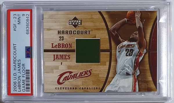 2006 Upper Deck Lebron James #GF-23 Hardcourt USED GAME FLOOR - PSA 9 (POP 5)