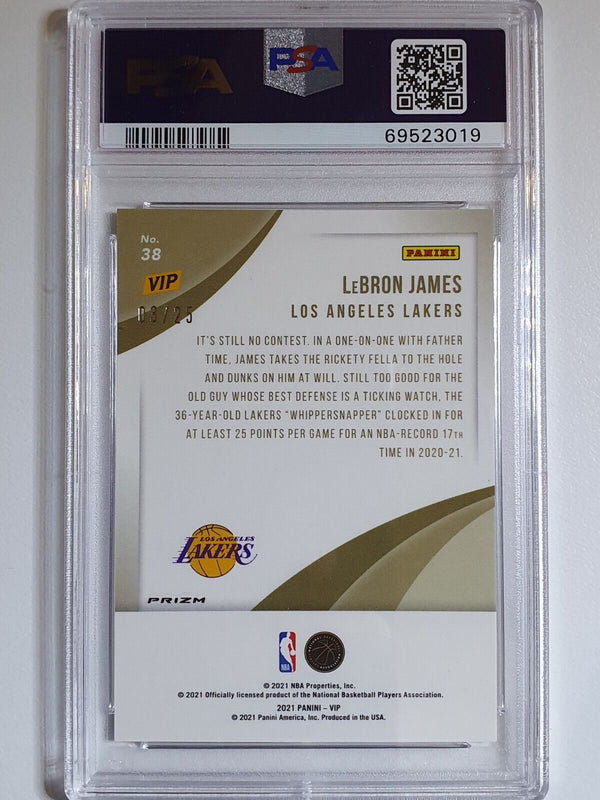 2022 Panini National VIP Lebron James #38 CAMO GREEN /25 Holo - PSA 9 (POP  5)