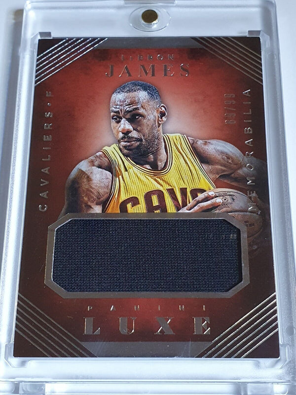 2015 Panini Luxe LeBron James #PATCH /99 Game Worn Jersey - Rare