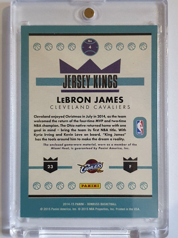 2014 Panini Donruss LeBron James #PATCH Game Worn Jersey - Rare
