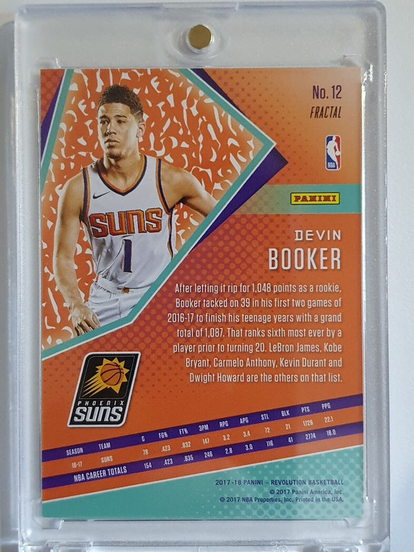 2017 Panini Revolution Devin Booker #12 FRACTAL Prizm - Ready to Grade