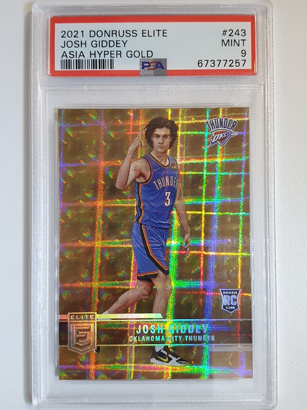 2021 Donruss Elite Josh Giddey Rookie HYPER GOLD Holo - PSA 9 (POP 2)