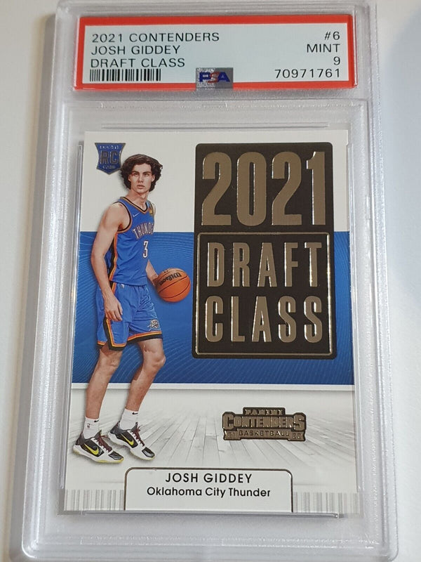 2021 Contenders Josh Giddey Rookie #6 Draft Class RC - PSA 9 (POP 6)