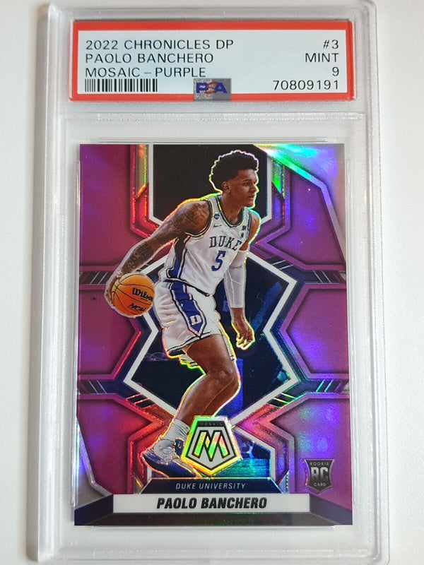 2022 Chronicles DP Paolo Banchero Rookie PURPLE Holo /99 - PSA 9 (POP 1)