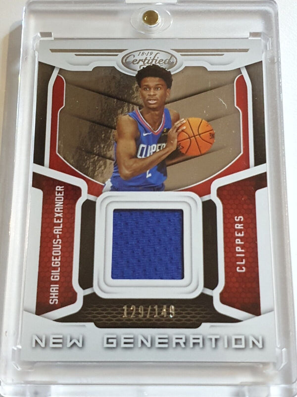 2018 Certified Shai Gilgeous-Alexander Rookie #PATCH /149 Worn Jersey - Rare