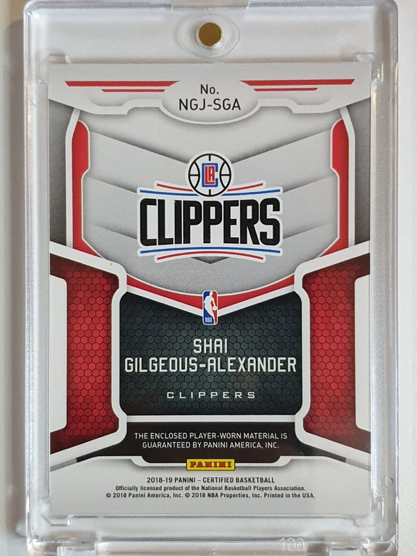 2018 Certified Shai Gilgeous-Alexander Rookie #PATCH /149 Worn Jersey - Rare