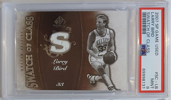 2007 SP Game Used Larry Bird #PATCH Game Worn Jersey - PSA 9 (POP 2)