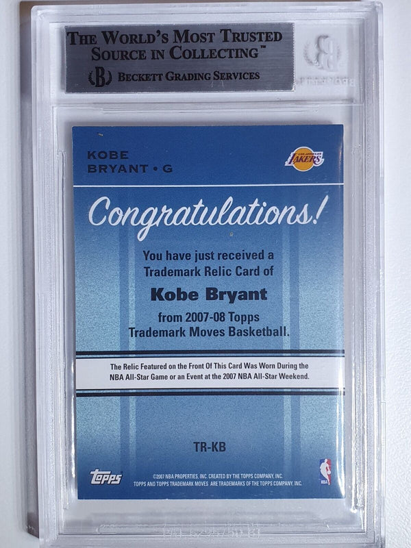 2007 Topps Kobe Bryant #PATCH ORANGE /199  Jersey - BGS 9 (POP 1)