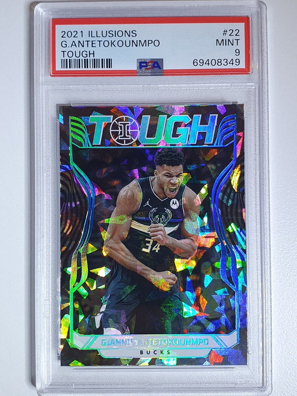 2021 Illusions Giannis Antetokounmpo #22 TOUGH ICE CASE HIT - PSA 9 (POP 3)