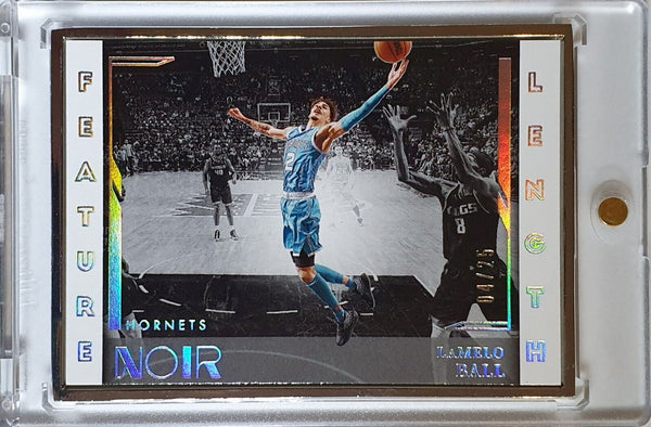 2021 Panini Noir LaMelo Ball #261 SILVER METAL FRAME /25 Feature Length - Rare