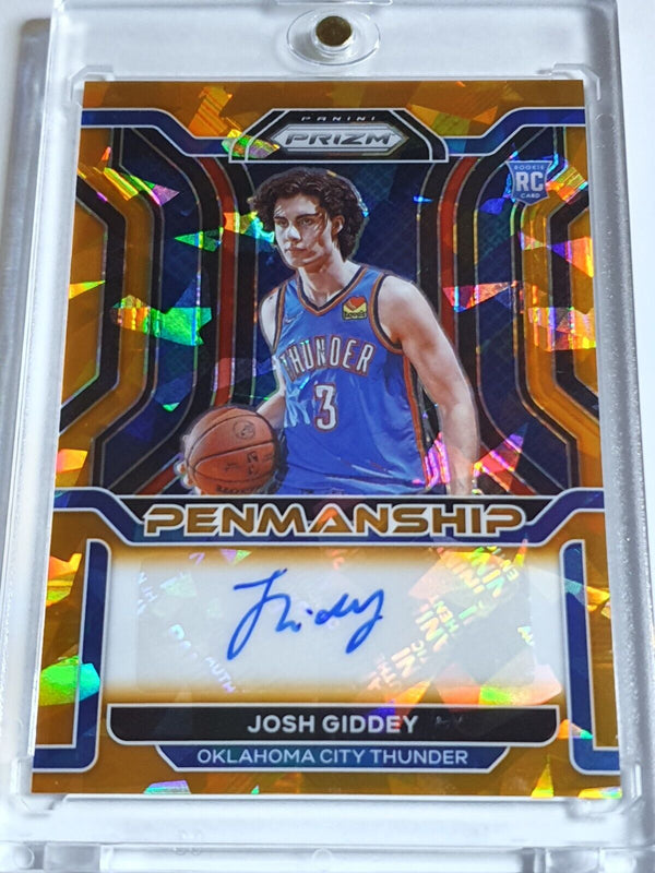 2021 Panini Prizm Josh Giddey Rookie AUTO ORANGE ICE Prizm RC - Ready to Grade