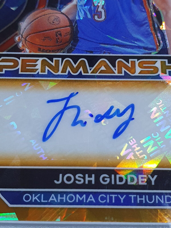 2021 Panini Prizm Josh Giddey Rookie AUTO ORANGE ICE Prizm RC - Ready to Grade