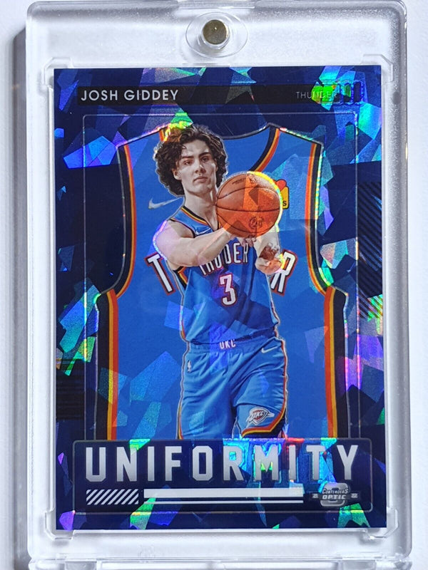 2021 Contenders Optic Josh Giddey Rookie #30 BLUE CRACKED ICE /75 Holo RC - Rare