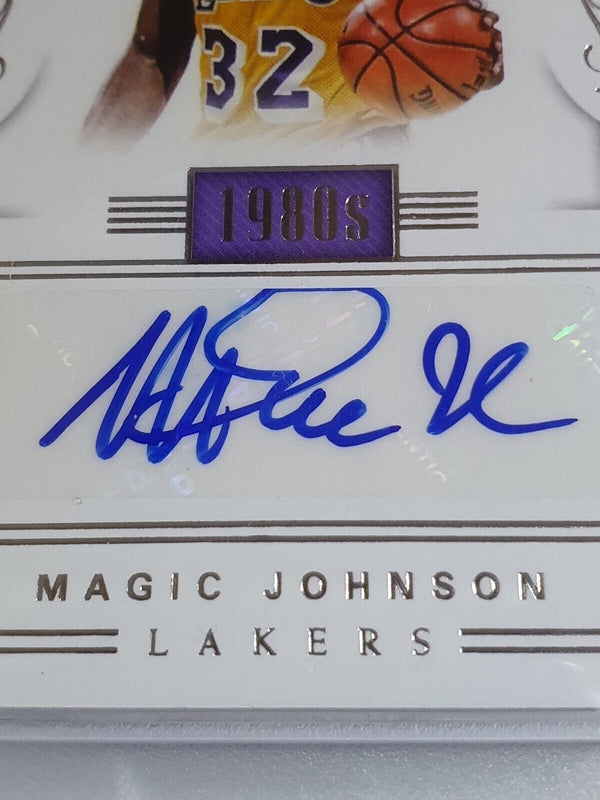 2017 National Treasures Magic Johnson AUTO /25 Signatures - PSA 9 (POP 1)
