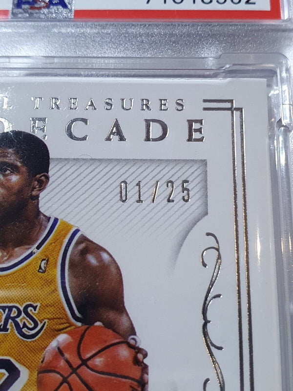 2017 National Treasures Magic Johnson AUTO /25 Signatures - PSA 9 (POP 1)