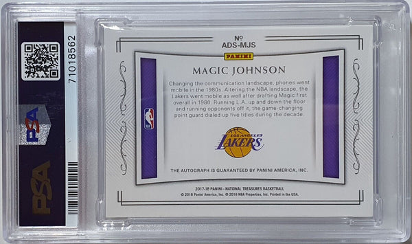 2017 National Treasures Magic Johnson AUTO /25 Signatures - PSA 9 (POP 1)