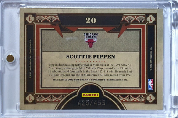 2010 Panini Crown Royale Scottie Pippen #PATCH /499 Game Worn Jersey - Rare