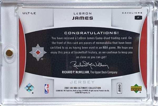 2007 Upper Deck NBA Ultimate Lebron James #PATCH Game Worn Dual Jerseys - Rare