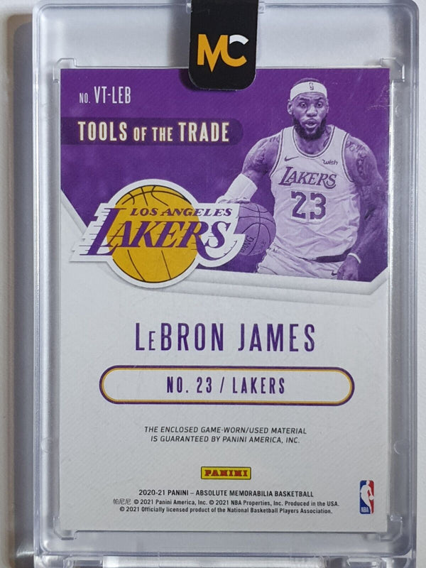 2020 Panini Absolute LeBron James #PATCH Game Worn Dual Jersey - Rare