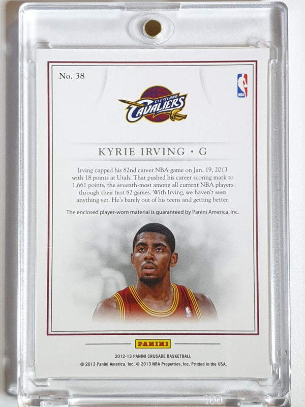 2012 Panini Crusade Kyrie Irving #PATCH Game Worn Jersey - Rare