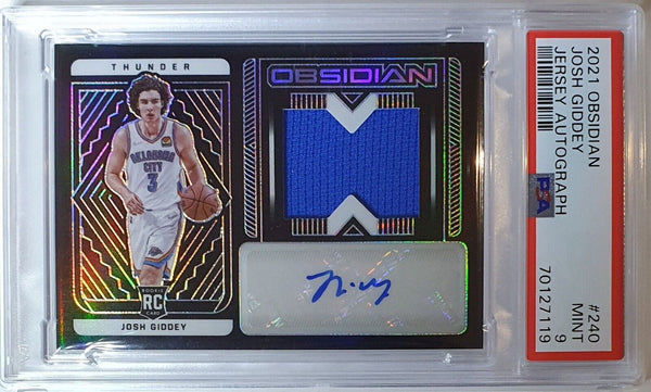 2021 Obsidian Josh Giddey Rookie Patch Auto ELECTRIC ETCH /99 Holo RC - PSA 9