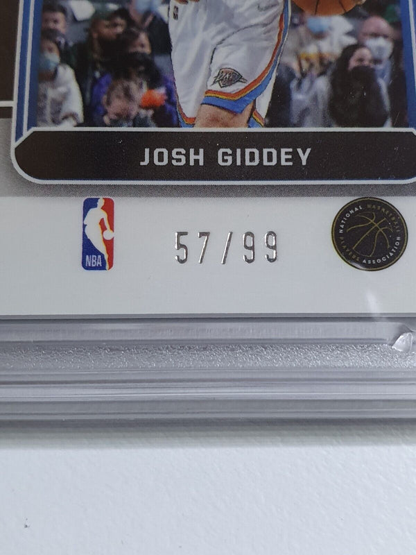 2021 Obsidian Josh Giddey Rookie Patch Auto ELECTRIC ETCH /99 Holo RC - PSA 9