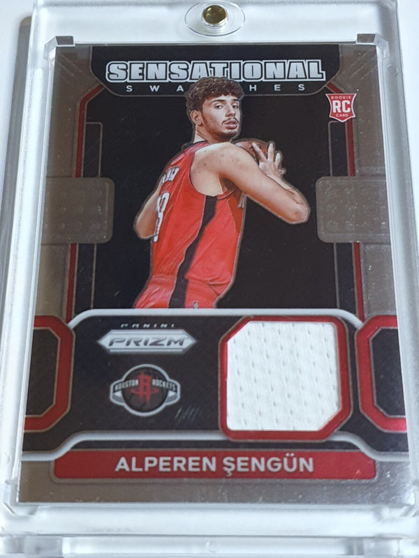 2021 Prizm Alperen Sengun Rookie #PATCH Sensational Swatches Jersey - Rare