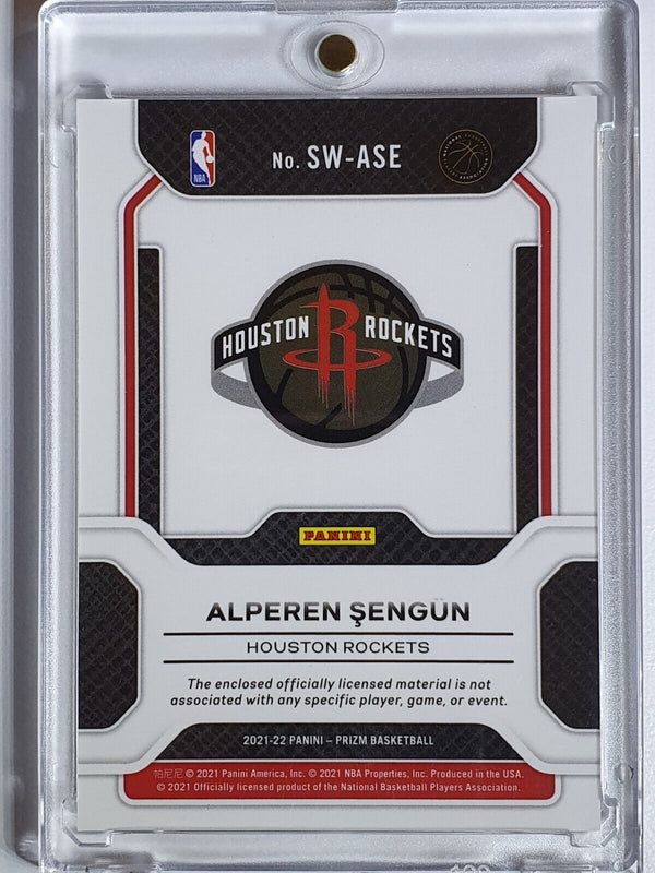 2021 Prizm Alperen Sengun Rookie #PATCH Sensational Swatches Jersey - Rare