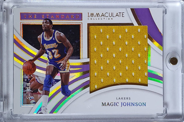2021 Panini Immaculate Magic Johnnson #PATCH /25 Game Worn Jumbo Jersey - Rare