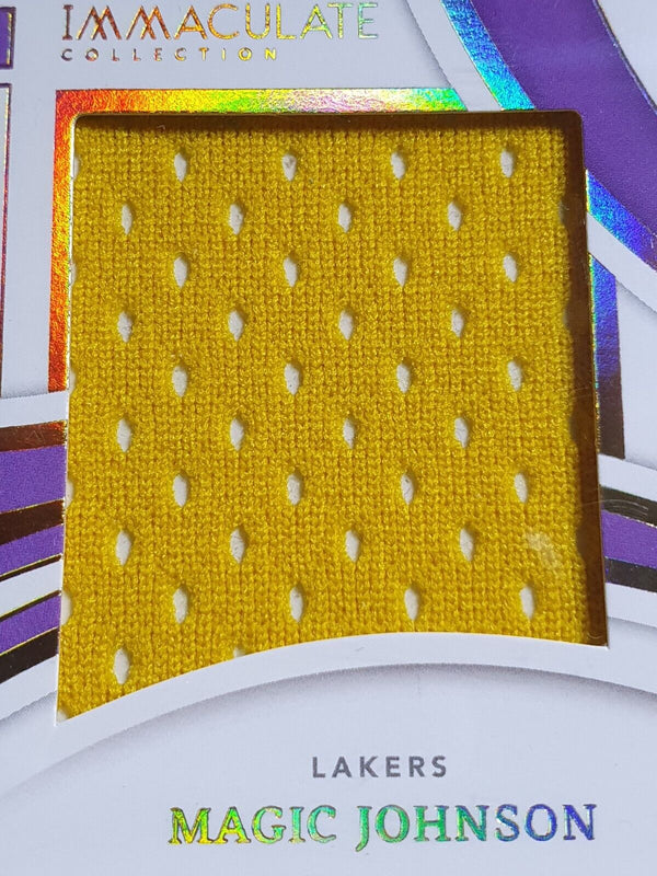 2021 Panini Immaculate Magic Johnnson #PATCH /25 Game Worn Jumbo Jersey - Rare