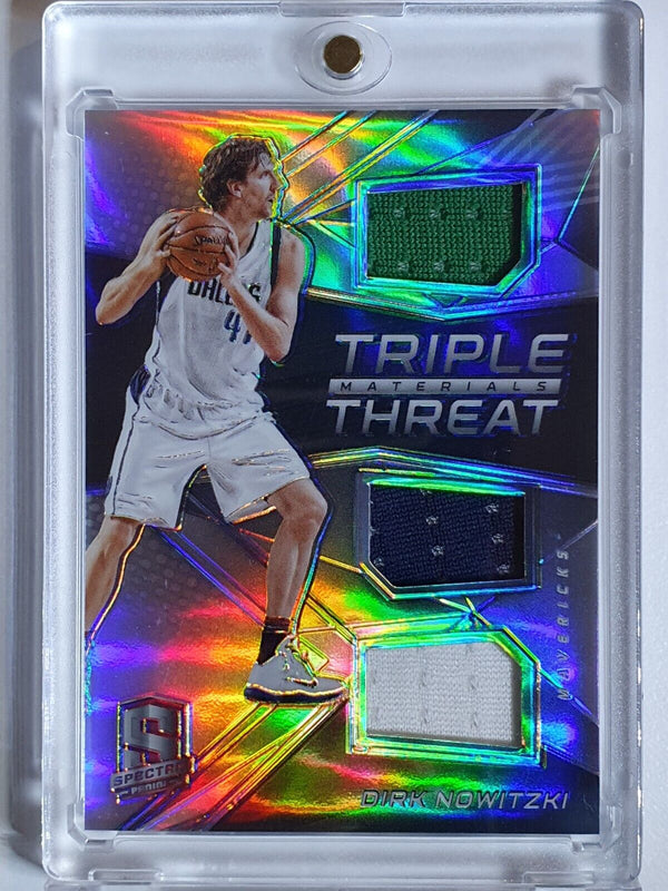 2016 Spectra Dirk Nowitzki #PATCH SILVER /149 TRIPLE Game Worn Jerseys - Rare