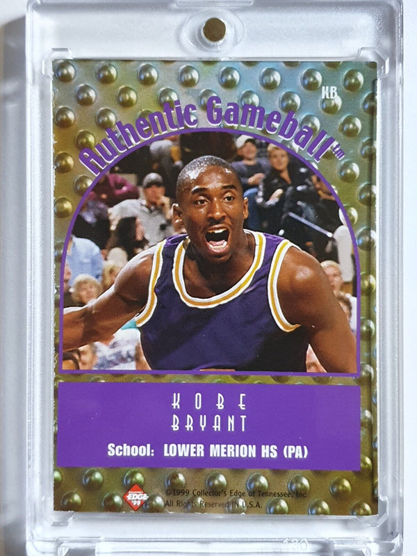 1999 Collector's Edge Kobe Bryant #KB #PATCH GAME BALL Swatch with Text
