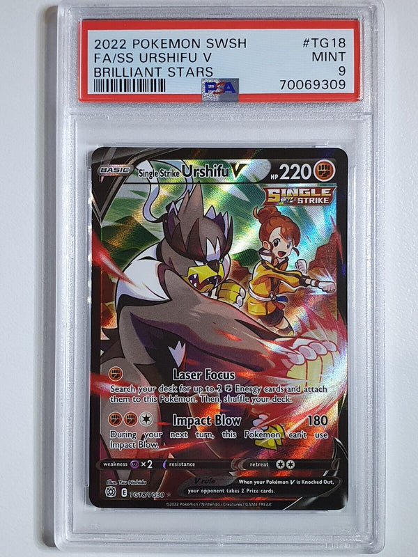 2022 Pokemon SWSH Urshifu V TG18/TG30 Brilliant Stars - PSA 9