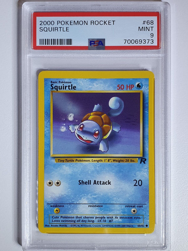 2000 Pokemon Squirtle 68/82 Team Rocket - PSA 9