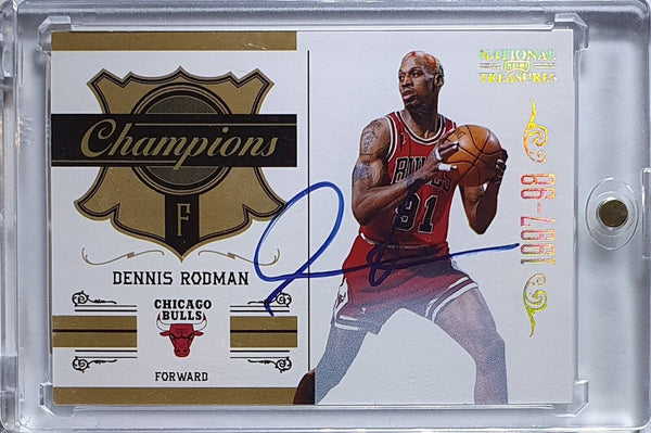 2011 National Treasures Dennis Rodman AUTO GOLD /25 Champions - Very Rare
