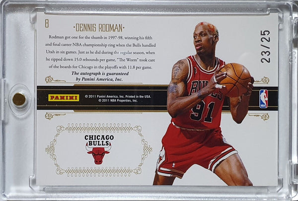 2011 National Treasures Dennis Rodman AUTO GOLD /25 Champions - Very Rare