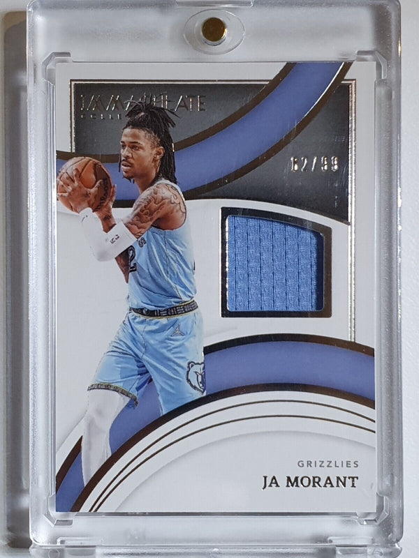 2021 Panini Immaculate Collection Ja Morant #PATCH /99 Game Worn Jersey - Rare