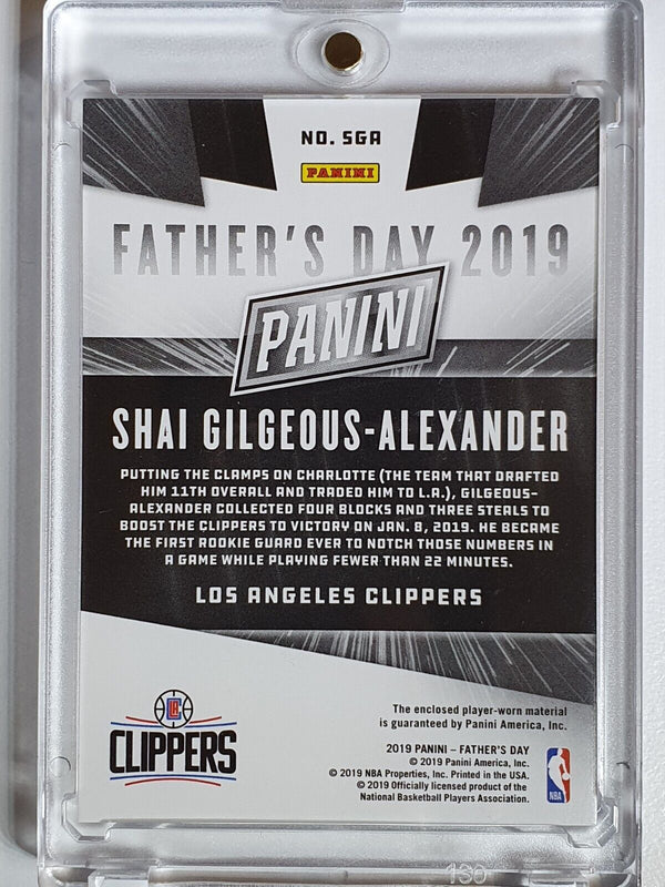 2018-19 Panini Shai Gilgeous-Alexander Rookie #PATCH /99 Game Worn RC Jersey