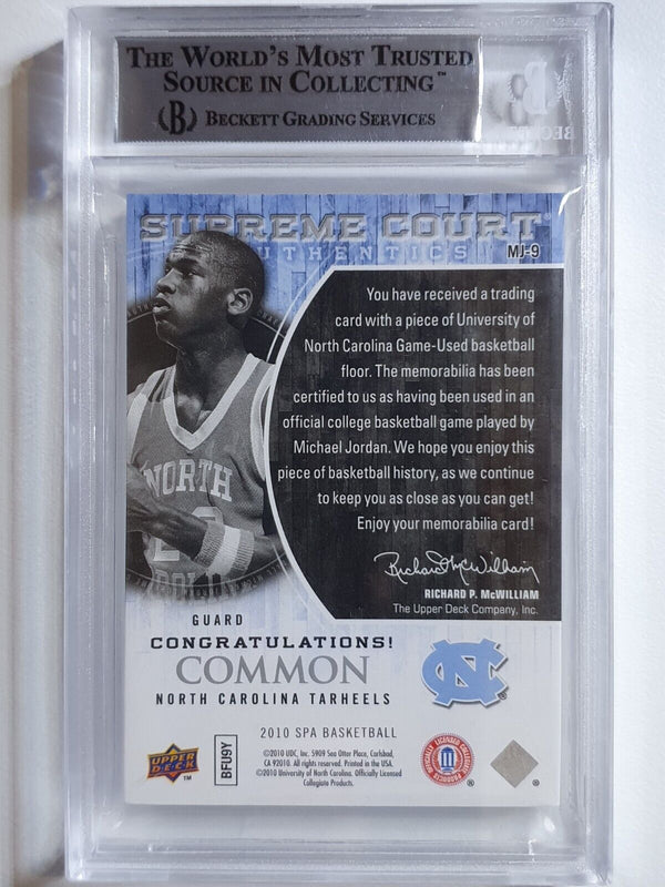 2010 SP Authentic Michael Jordan Game Floor Supreme Court - BGS 9 (POP 1)