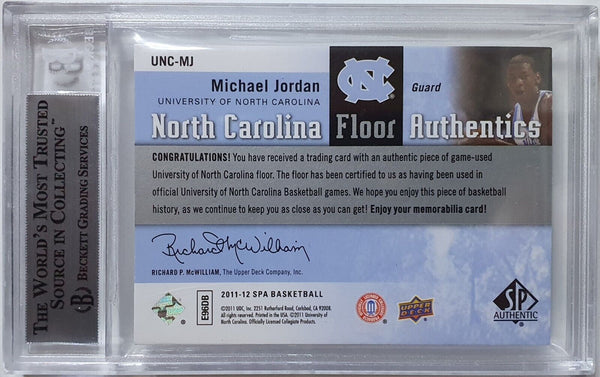 2011 SP Authentic Michael Jordan Game Floor North Carolina Floor - BGS 9 (POP 1)