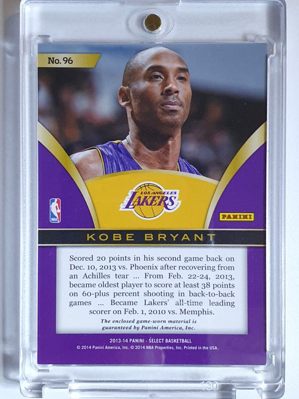 2014 Panini Select Kobe Bryant #PATCH Game Worn Jersey Relic - Rare