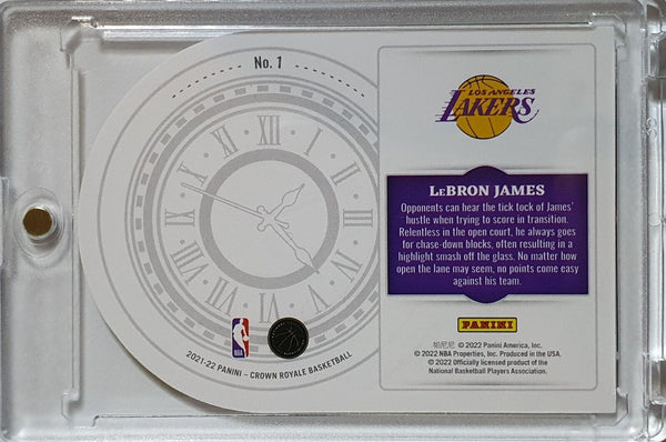 2021 Crown Royale LeBron James #1 BRONZED /99 HOLO Test of Time - Ready to Grade